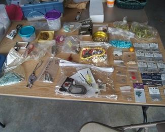 Packs of beads, pearls, silver, gold plate, etc.