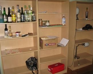 set of 3 bookcases-liquor not for sale!