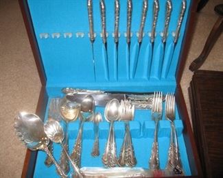 Reed and Barton "Georgian Rose" sterling flatware-service for 8