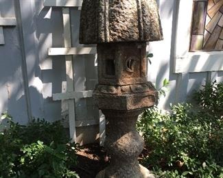 Japanese garden lantern, hand carved granite