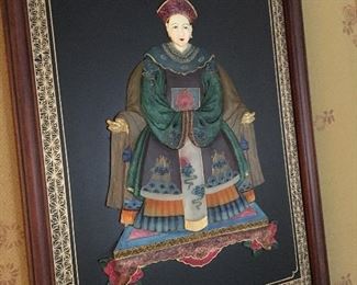 Chinese Ancestor, Resin portraits, pair