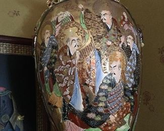 Satsuma vase, 32" tall