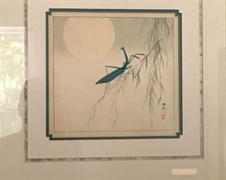 Ohara Koson "Praying Mantis" woodblock print