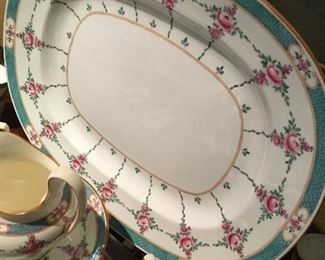 Detail: Minton "Persian Rose" platter