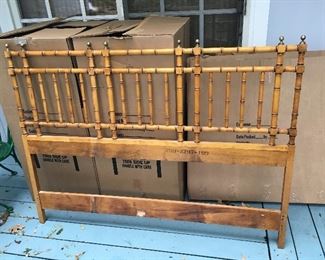 Faux bamboo headboard