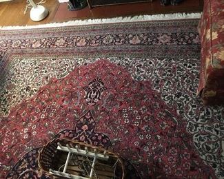 Large (room size) India Sarouk Farahan hand knotted 9.10 x 13.10  $1,600 with pad