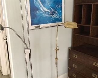 Brass and lucite pharmacy lamp