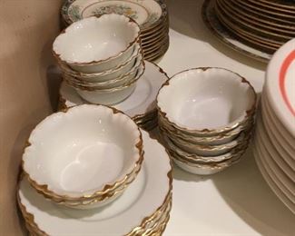 Haviland France berry bowls and underplates