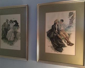 Sporting Women series,  framed lithos under glass