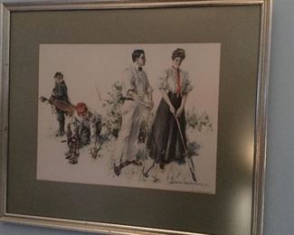 "Their first hazard" framed litho under glass