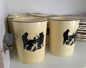 1930's Crooksville pottery Bak-In-Ware "Jack Spratt and His Wife"