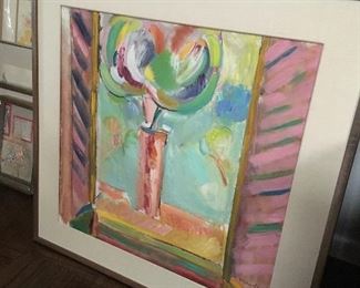 Robert Weimerskirch (b.1923, Vienna, Texas)  oil on canvas, 1974 , image size approx 21" by 23"