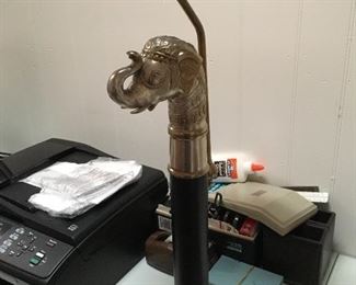 Frederick Copper Elephant lamp (in upstairs library)