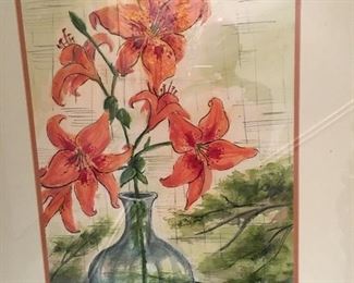 Original water color signed "Storm"