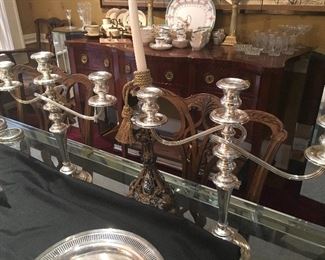 Gorham sterling candelabra,  16" tall, pair