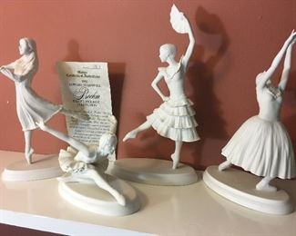 The Edward Marshall Boehm Ballet Figurine Collection, set of 4, one needs to be re-glued