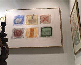 Ida Kohlmeyer (1912- 1981) acrylic on canvas, "Cluster I-78" 47 x 34