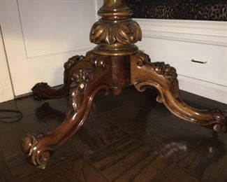 Base, ornately carved