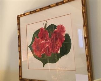 Original watercolor by Louise Langdon "Hiibiscus"