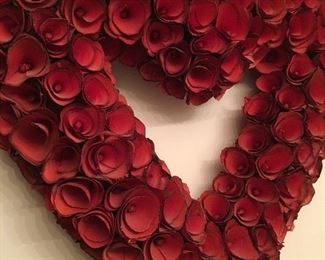 Floral heart wall hanging