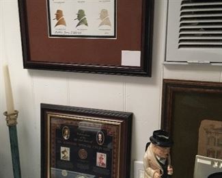 Winston churchill items in library upstairs