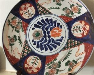Early 19th century Imari charger with stand