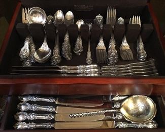 Reed & Barton Francis  I sterling flatware with serving pieces, old mark with box 