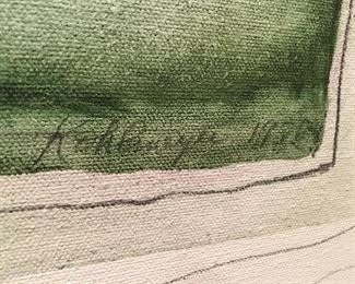 Signature: Ida Kohlmeyer, acrylic on canvas, "Cluster I-78"47 x 34