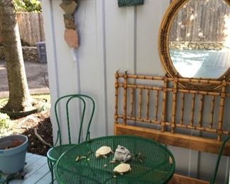 3 pc metal cafe patio set