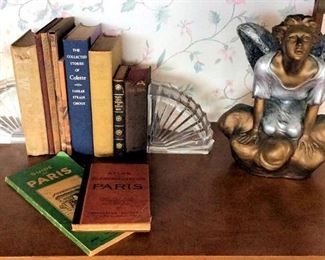 PFL077 Classic Books, Angel Figurine & Bookends 