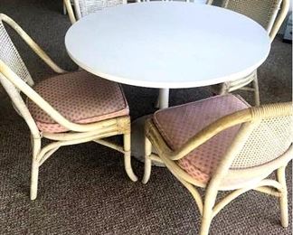 PFL100 Rattan Chairs & Vintage Table