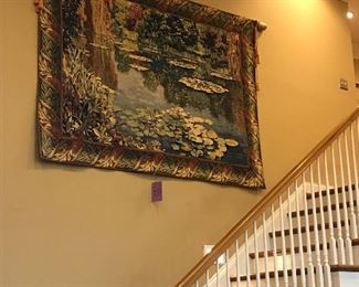 Large Tapestry 5’4 by 7’2 serene water scape 