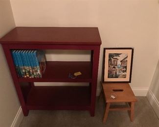 Bookcase & stools
