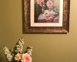 Nice print and flower arrangement