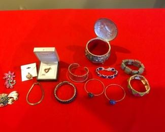 Costume and silver jewelry