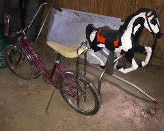 schwinn bicycle and blaze the horse toy 
