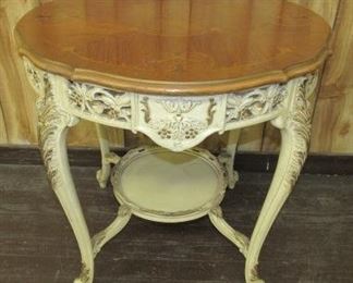 French Parlor Table w/Inlaid Top