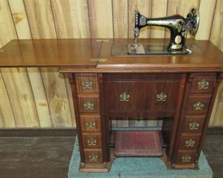 Unique Singer Treadle Sewing Machine