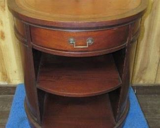Mahogany Drum Table w/Drawer