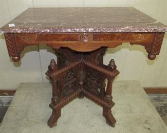 Fancy Victorian Marble Top Parlor Table