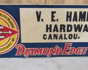 Metal Diamond Edge Tools Sign