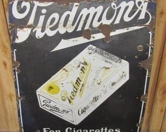 46" Porcelain Piedmont Cigarettes Sign