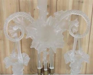 Glass Epergne w/Baskets