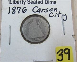 1876 Carson City Dime