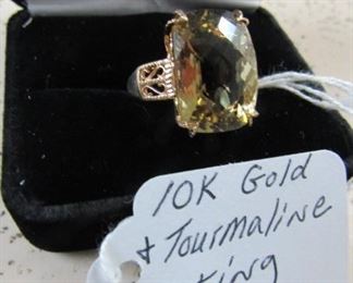 10K Gold & Tourmaline Ring