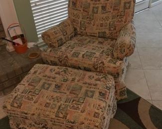 large chair & ottoman