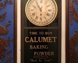 Original Calumet wall clock in great condition 