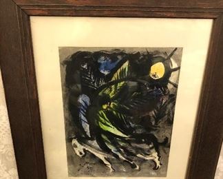 Marc Chagall original lithograph from a book
