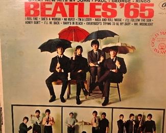 Many  vintage Beatles LPs