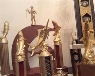 Judge Oser's Fishing Trophies, 1950's,60's, 70's